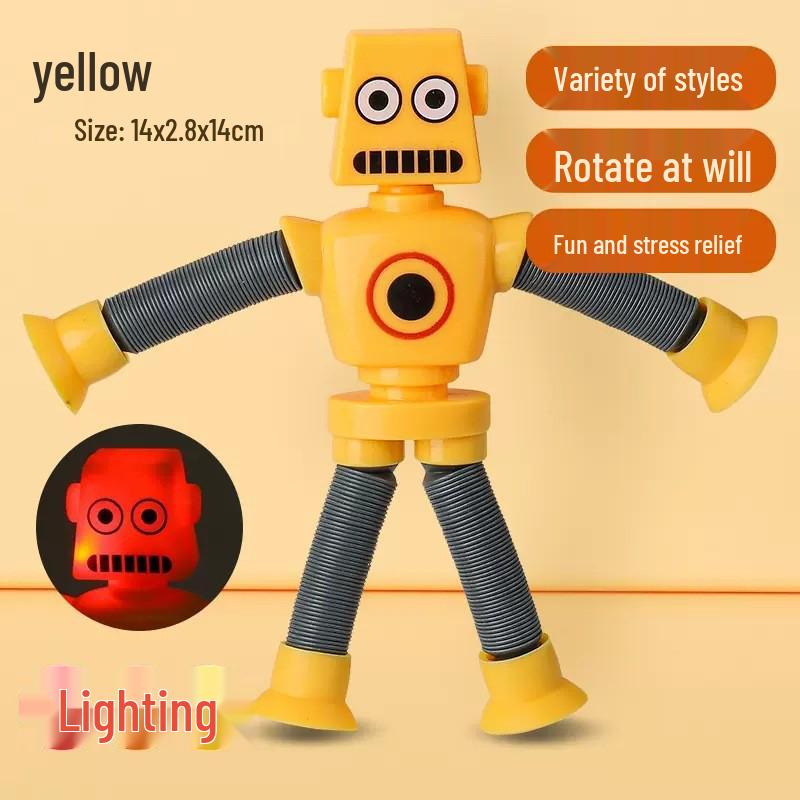Luminous Giraffe Robot Toy with Stretchable Suction Cup Tube