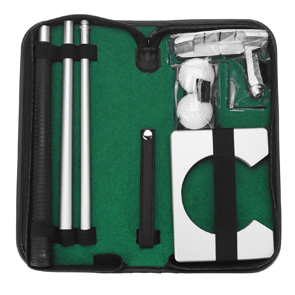 Outdoor Indoor Golf Putter Gift Set Putting Cup Hole with Detachable Putter Ball Office Home Travel Putting Practice Tool Kit