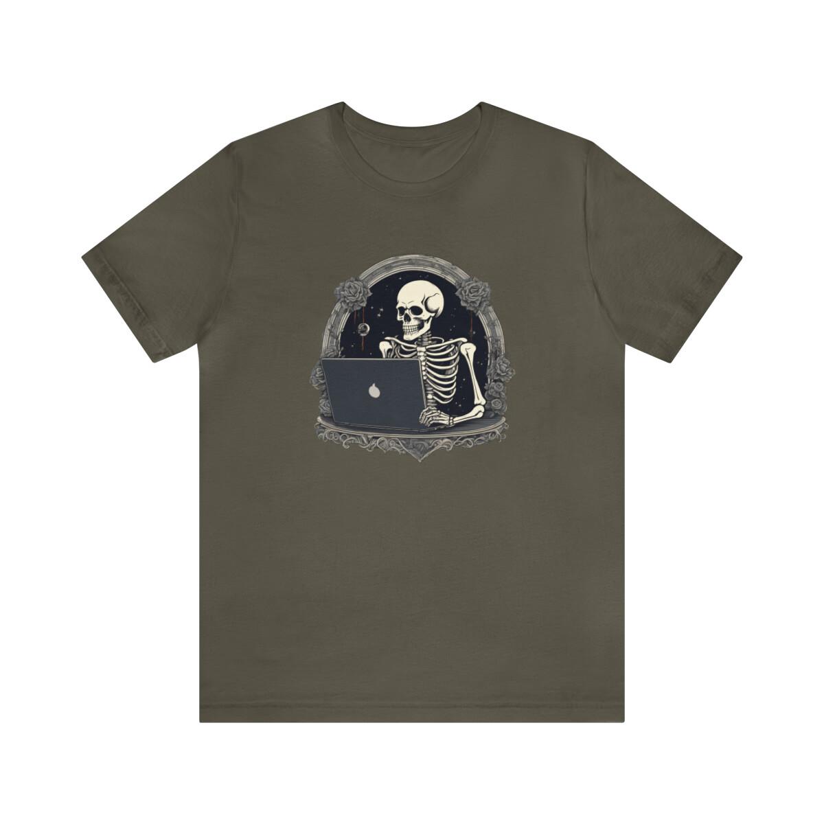 Skeleton it guy computer software developer halloween shirt for him boyfriend S разноцветный