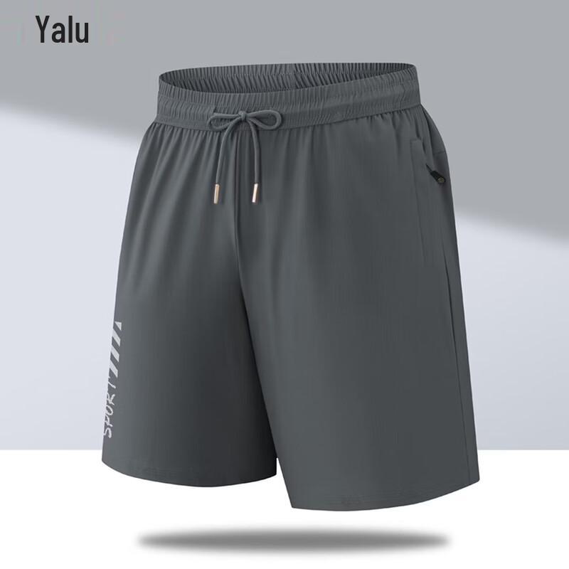 

Yalu Men s Ice Silk High-Elastic Casual Shorts L