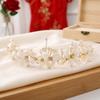Bridal Crystal Beaded Headband Hand-made Hair Accessories For Chinese Wedding Ceremony