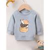 European Sizes Cute Cat Print Hoodie For  Kids | Thin, Comfortable Round Neck Sweatshirt For 0-3 Year Old, Suitable  Outdoor Wear