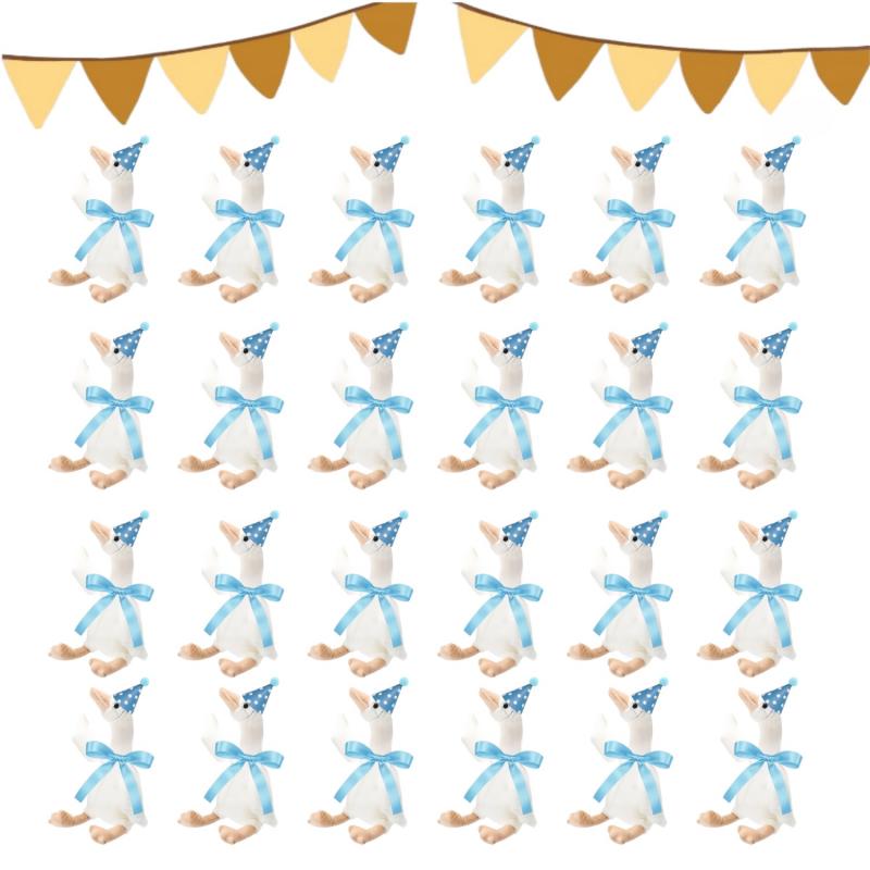 6/12/24Pcs One Silly Goose Adopt a Goose Party Favor 11.8 Inch Plush Goose With Mini Hat Ribbon Baby Shower Birthday Party Gift