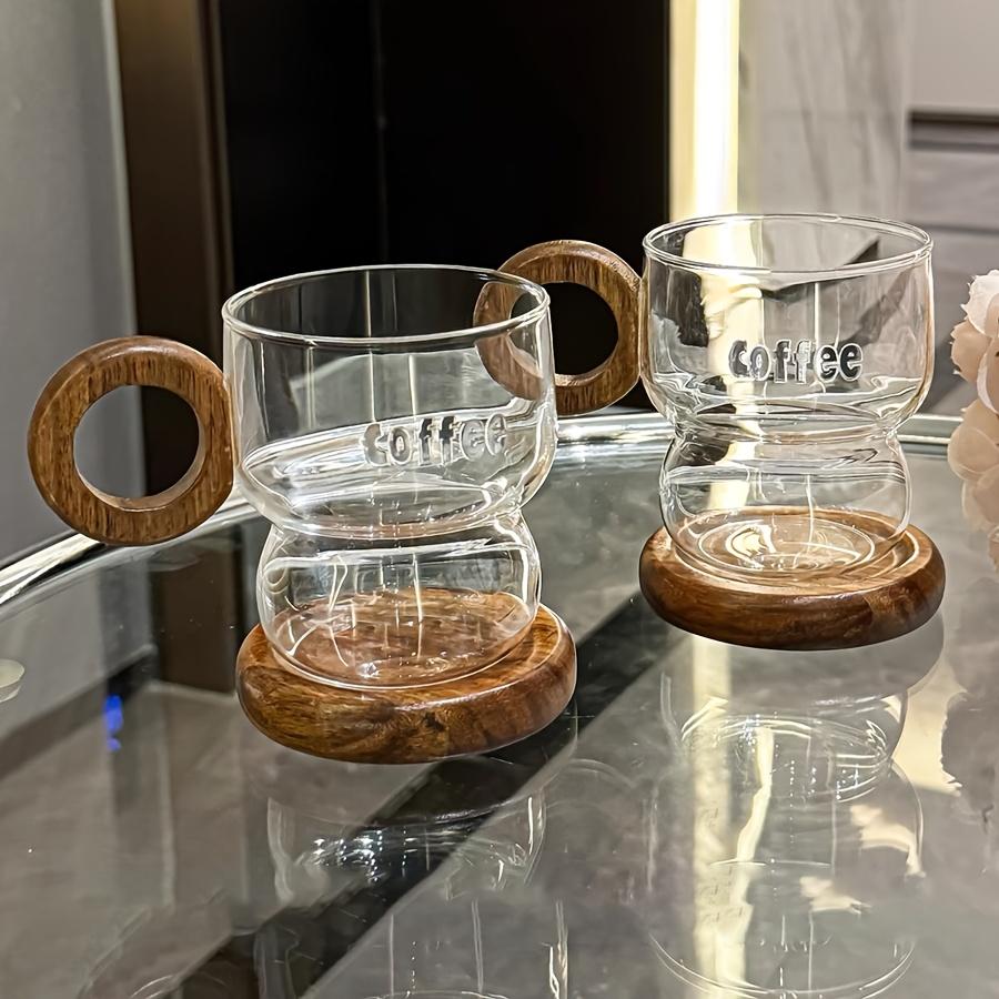 Coffee Cups Set Transparent Glass Water Cups Home Kitchen Office Espresso Juice Cold Drink Glass Cup Mug Drinking Utensils Gifts