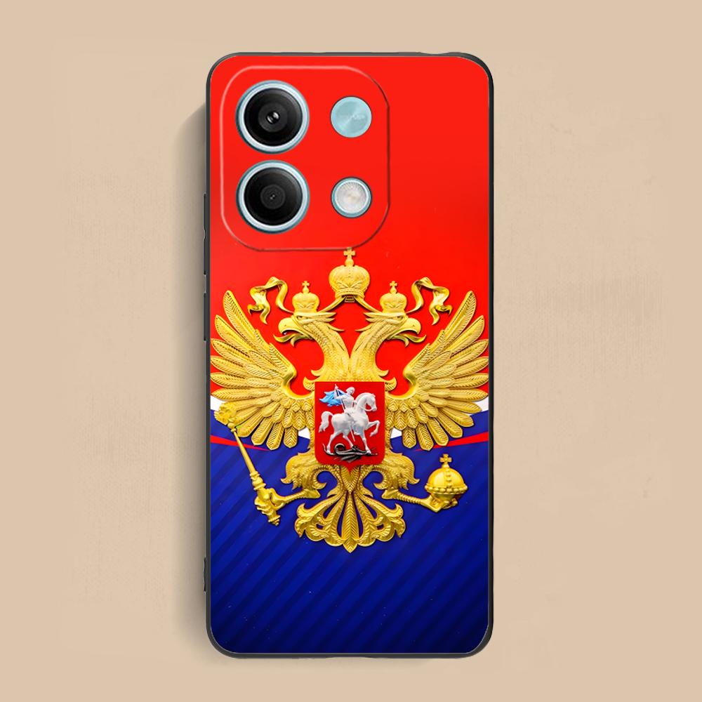 

Russia Flag Matte TPU Mobile Phone Case for Xiaomi Redmi 15 14 13 12 A5 3 2 1 C Plus 4G 5G Colorful Printing Cover Redmi A1+