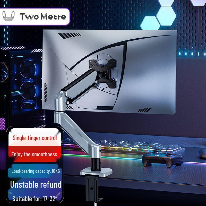Dual Screen Monitor Mount with Universal Base - One-to-Two Mechanical Arm for Desktops