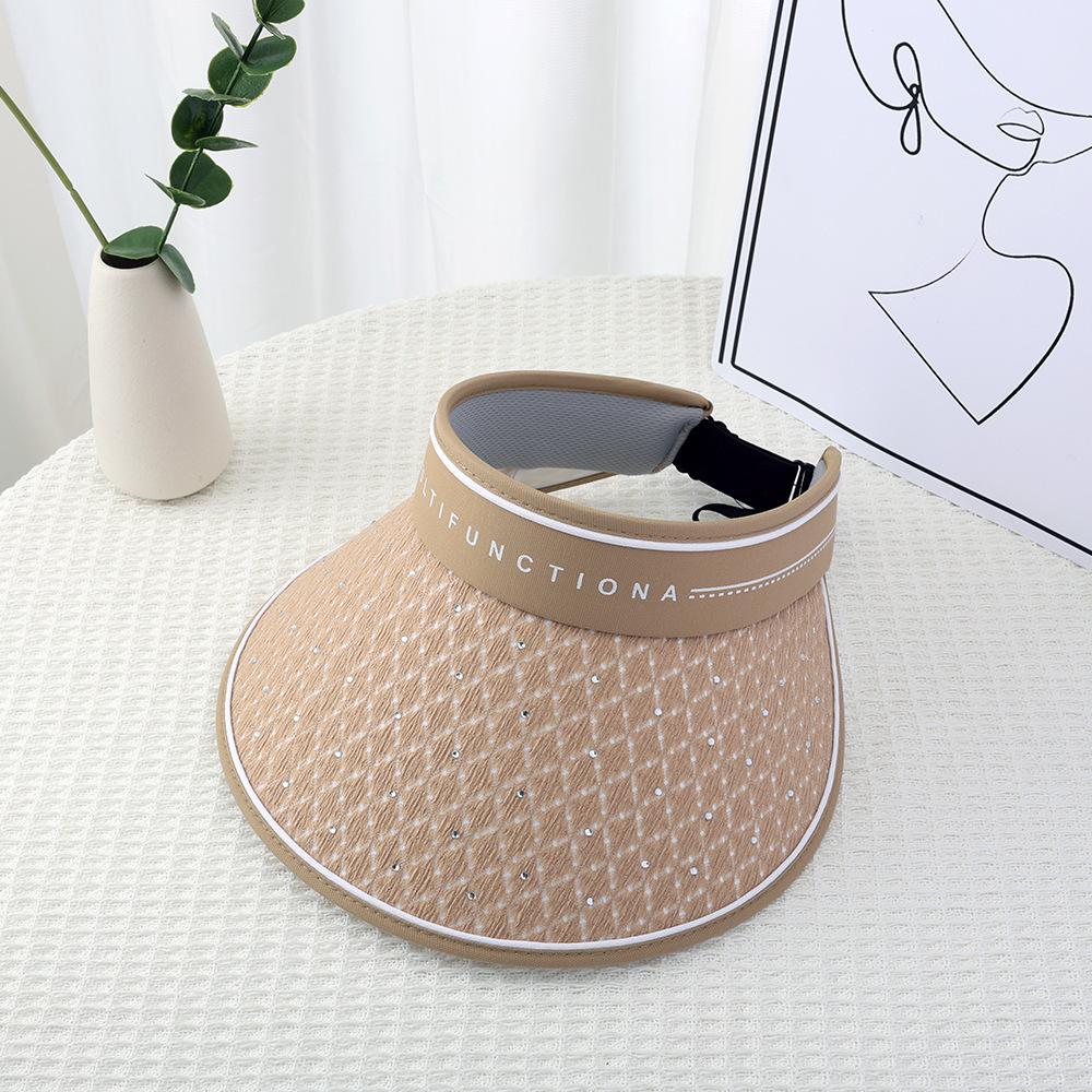 Summer sunscreen visor, new hat with enlarged brim, adult empty top hat, face covering and face showing, small summer cool hat for women