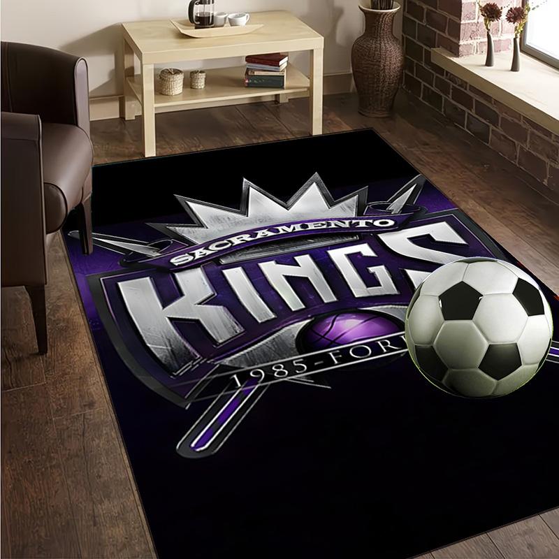 Kings Basketball Team Logo Rug Office Carpet Non-Slip Mat, Chair Rug Floor Covering for Gaming, Bedroom, Living Room , Home Decor Christmas Gift