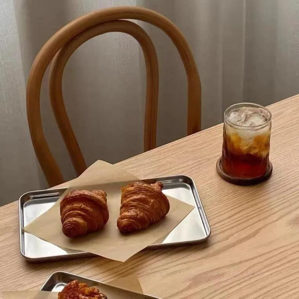 Fruit Meat Cake Dessert Plate 304 Stainless Steel Spitting Bone Dish New Storage Shallow Tray