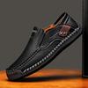 Men's Shoes Outdoor Casual Shoes Flat-soled Handmade Leather Shoes Spring Low-top Large-size Loafer Cowhide Noodles