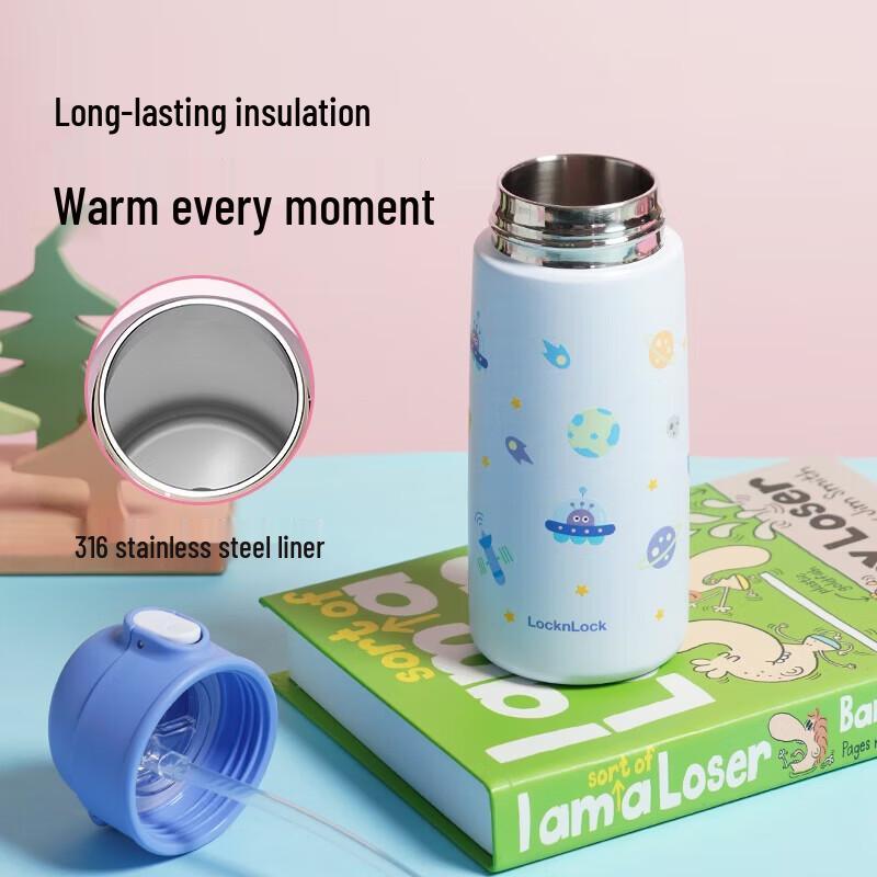 LOCK&LOCK Kids 316 SS One-Touch Straw Thermos