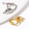 18K Real Gold Plated Heart Shape Connector Clasps,Pearl Clasp For Jewelry Making Findings DIY Accessories,Fastener Clasps