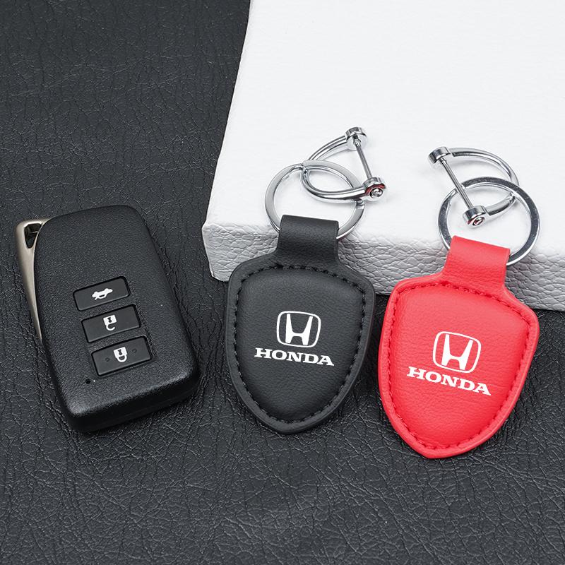 Shield Car Emblem Keychain Pendant Auto Keyring Accessories For Honda Civic Accord Crosstour Spirior Odyssey Avancier UR-V CR-Z JS1