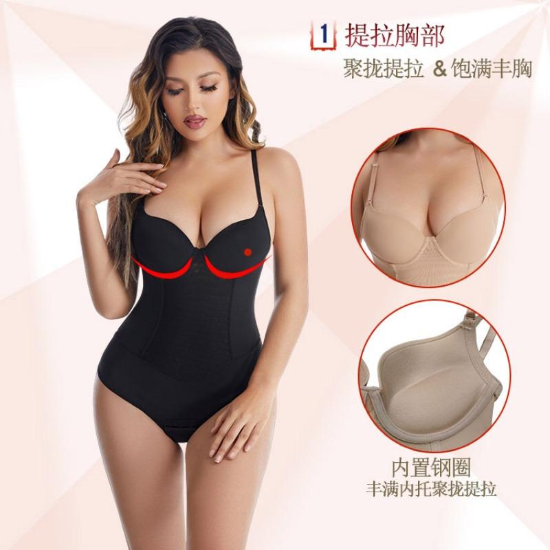 Womens Postpartum Tummy Control Shapewear One Piece Bodysuit With Built In Bra