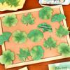 30Sheets Green Leaves Memo Pads Simple Scrapbooking Sticker School Supplies Post Sticky Notes Office Stationery