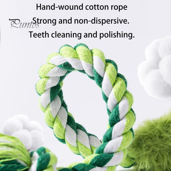 Textured Cotton Rope for Plaque Removal Plush Crocodile Dog Toy, Squeaky Stuffed Chew Interactive Tug Puppy Soothing Gum Teething Tool of War