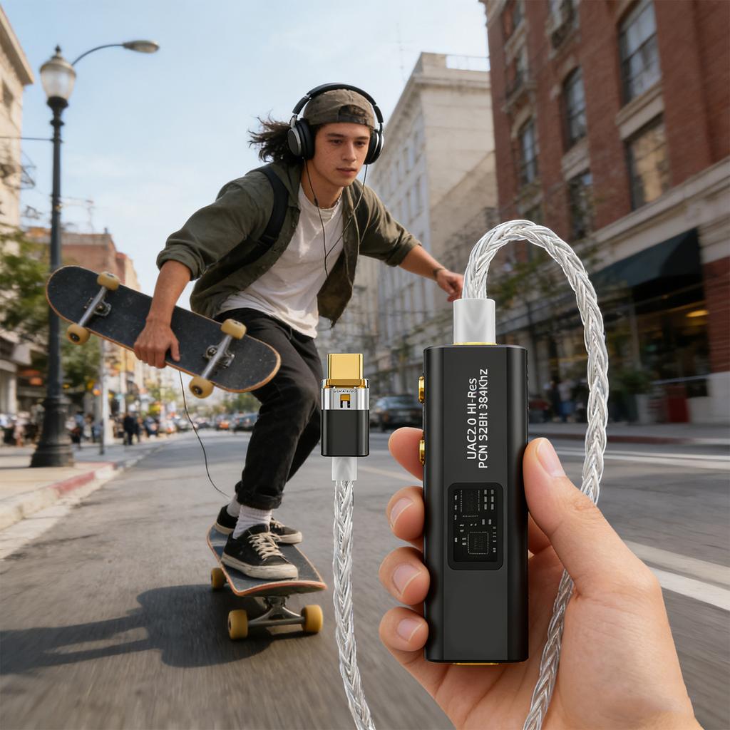 HIFI Type C Headphone Amplifier With 124dB Noise Radio Enhances Auditory Playbacks And Recording