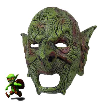 Masque de gobelin, masque d'orque maléfique, masque facial de gnome effrayant, masque en latex, masque gobelinoïde, costume d'Halloween, accessoire de casque de carnaval