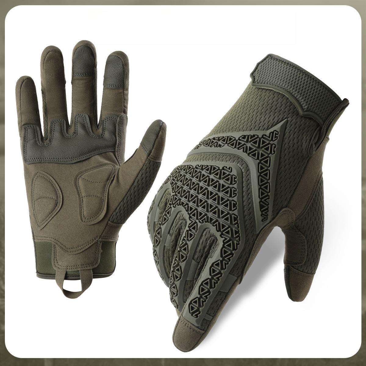 Full finger tactical gloves for men s touch screen protection anti slip wear-resistant outdoor cycling sports tactical gloves M
