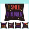 Hocus Pocus Cushion Cover Halloween Themed Home Decor Soft Linen Material Machine Washable 18x18 Inches