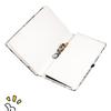 A5 Grey Floral Bullet Journal with Elastic Band & Pocket - Dot Grid & Lined Notebook Planner, Hardcover