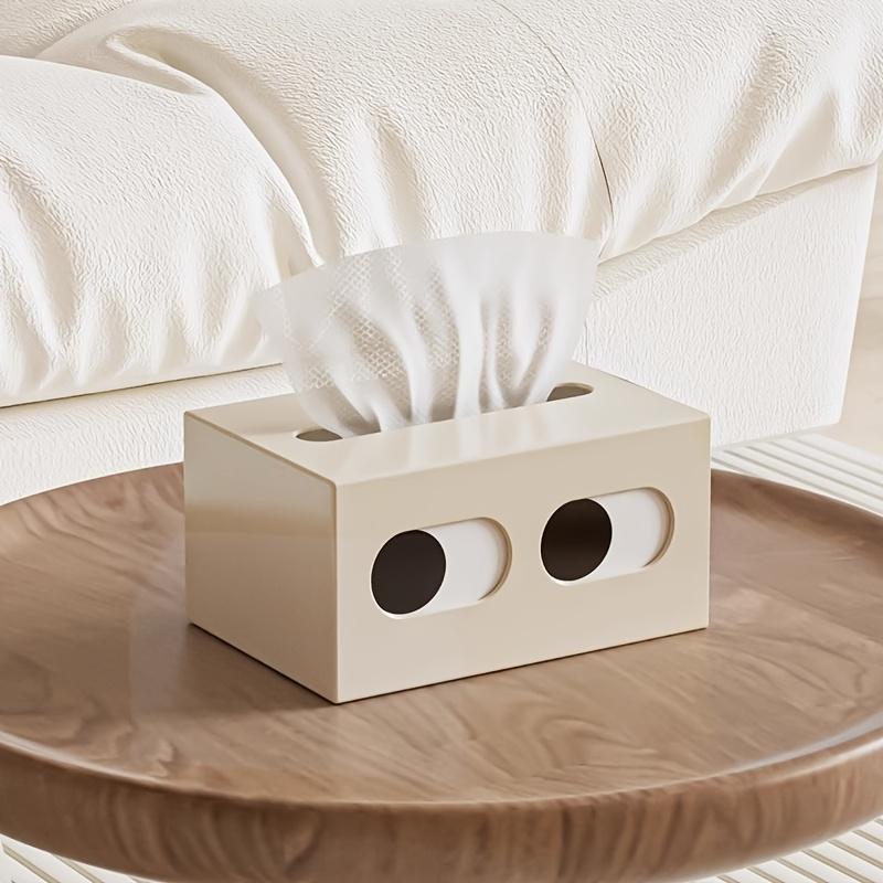 1pc Cute Small Expression Plastic Tissue Extractor Box, Home Decoration, Household Daily Desktop Tissue Box Holder, Suitable for Bedroom, Living Room