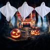 Halloween Decoration - Hanging Ghost - 3 Pieces - Polyester and Plastic - 57x60 Cm