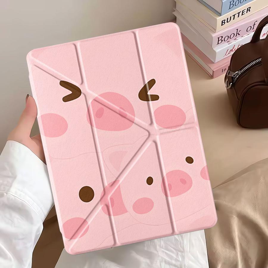 Holder Cover Tablet Case For iPad Pro 11th 10th 9th 8th 7th 12.9inch Mini 6 7 Air 4 5 M3 M2 1 2 M4 11inch Pro 2025 Pig