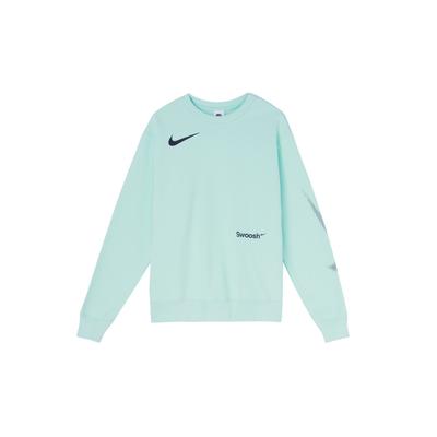 Solid Color Logo Print Crew Neck Sweatshirt Men Tops Green FB1960-317