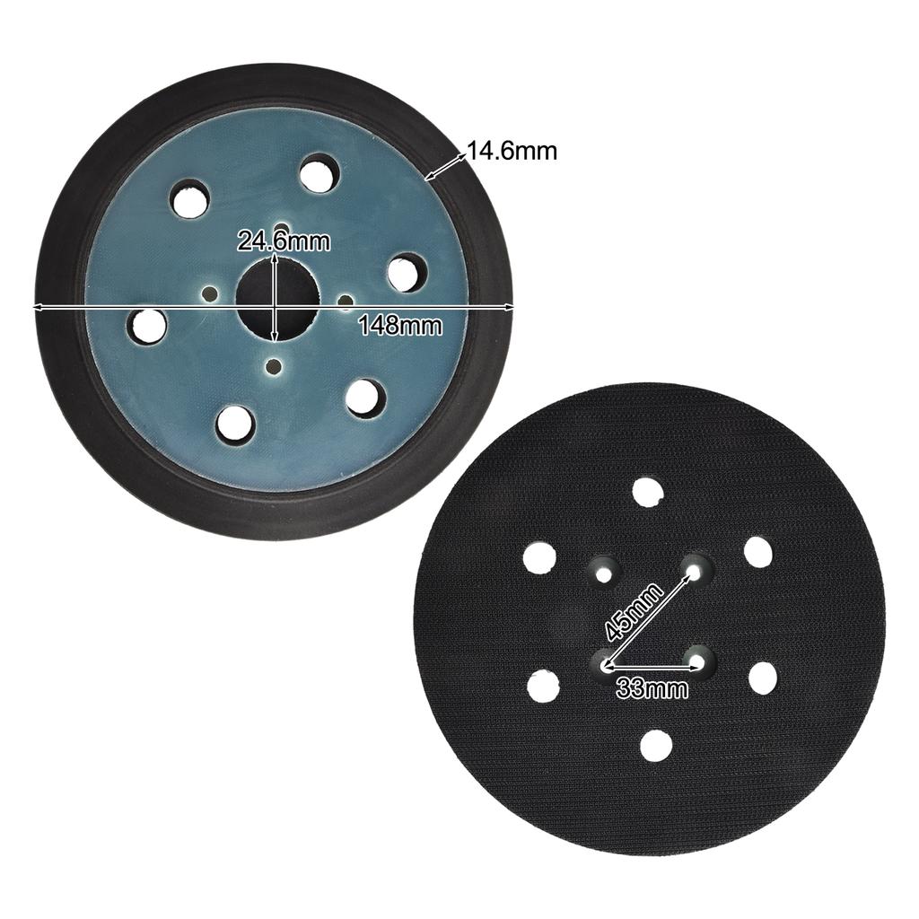 6 Inch 6 Hole Sanding Pad Backing Pad Hook&Loop Backing Pad For Orbit Sander  Grinding Sanding Disc Polisher Sander Accessory