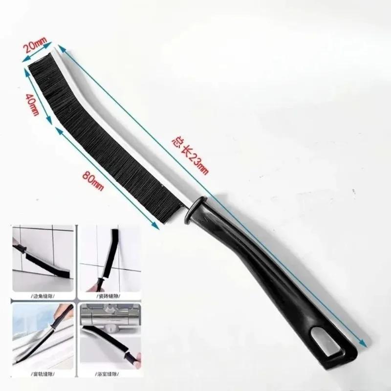 10pcs Bathroom Kitchen Gap Cleaning Brush Durable Grout Hard Bristle Long Handle Cleaner Brush for Tile Gaps Window Frames Door