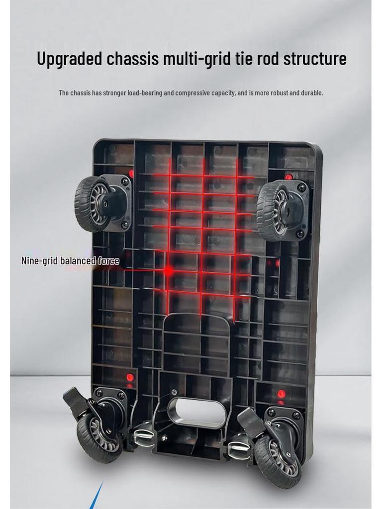 Portable Aluminum Folding Hand Cart with Universal Wheels for Shopping and Home Use