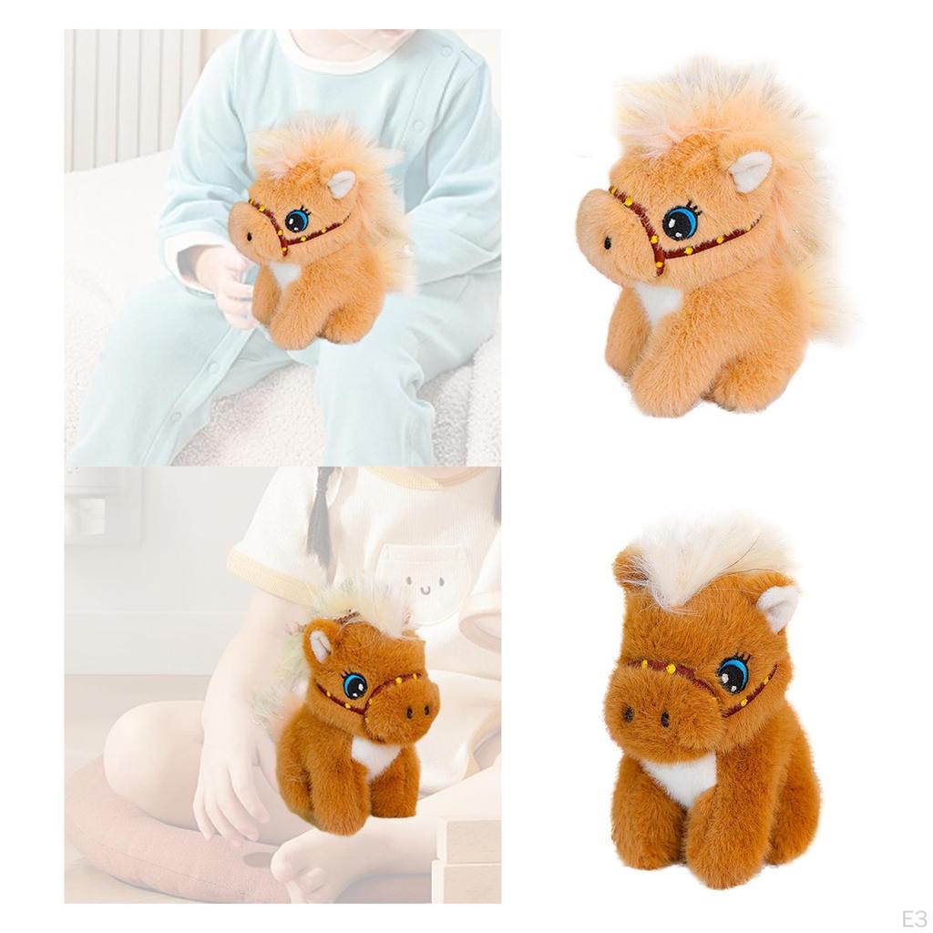 Plush Horse Keychain Keyring Charm Backpack Ornaments Birthday Gift Party Favors Realistic Pendant