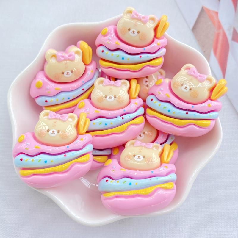 10Pcs New Cute Little Bear Series Flat Back Resin Scrapbooking DIY Jewelry Hairpin Craft Decoration Accessorie