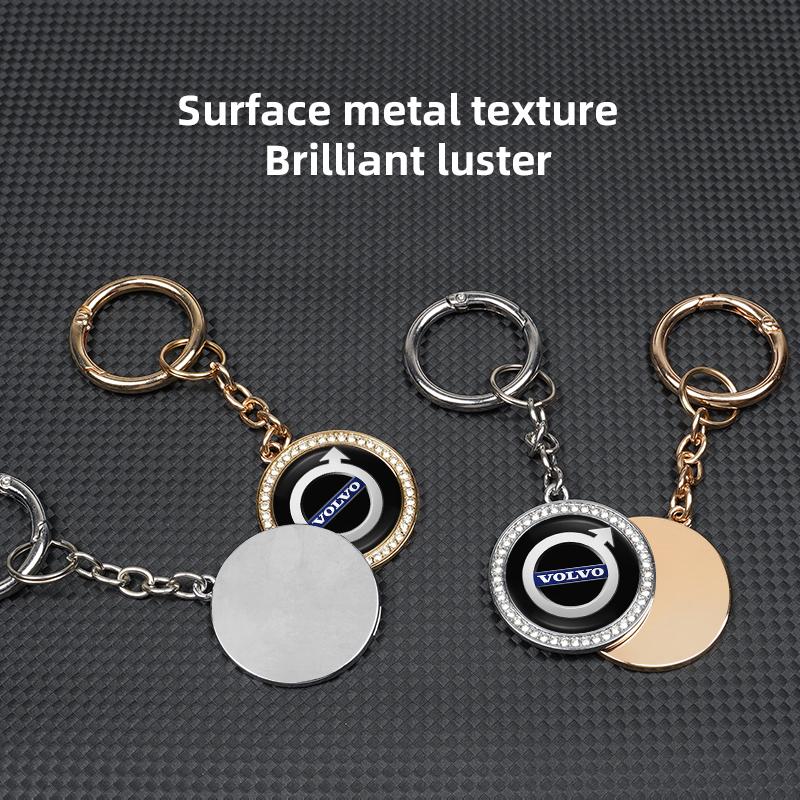 Car Logo Key Chain Pendant Keyring Metal Keychain For Volvo ES90 EC40 EX40 EM90 XC90 V90 V60 XC60 V40 S80 S60 S90 C40 XC40 V70 X