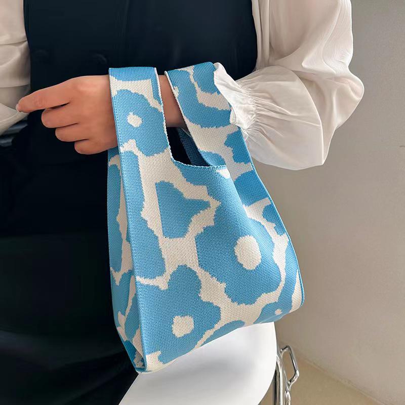 Panda Knit Women's Cross-Border Wrist Tote Handbag