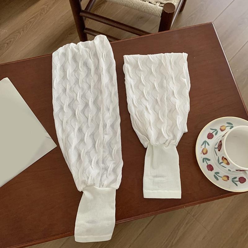 Women Fingerless Ice Silk Cooling Gloves Sunproof Arm Sleeves for Efficient Sun Protections and Everyday Use Armwear
