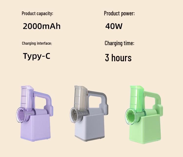 Wireless Multi-functional Electric Vegetable Cutter and Cheese Shredder