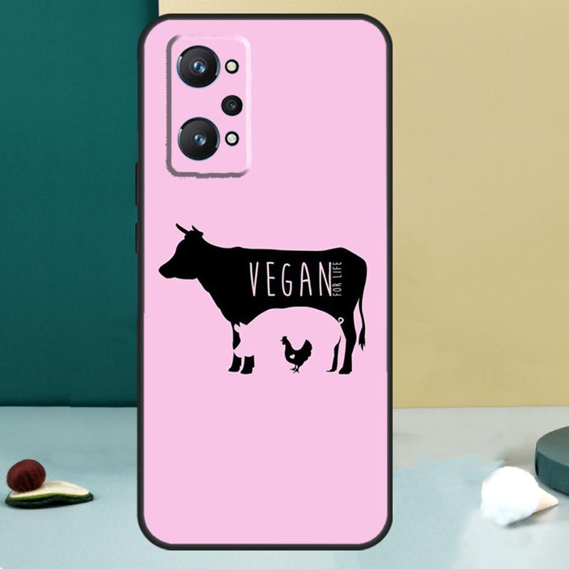 Vegan Vegetarian Quote For Realme 11 10 12 13 14 Pro Plus GT 7 6 5 Pro GT 6T C67 C61 C53 C51 C21Y C25S C75 C55 Case