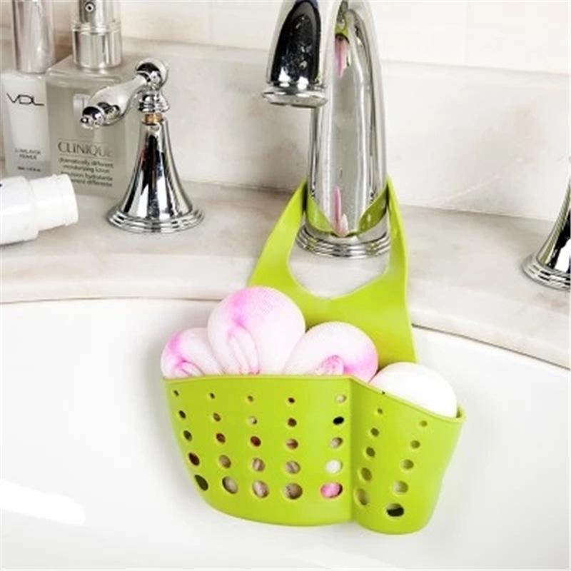 Adjustable Sink Storage Basket for Faucet Sponge Draining