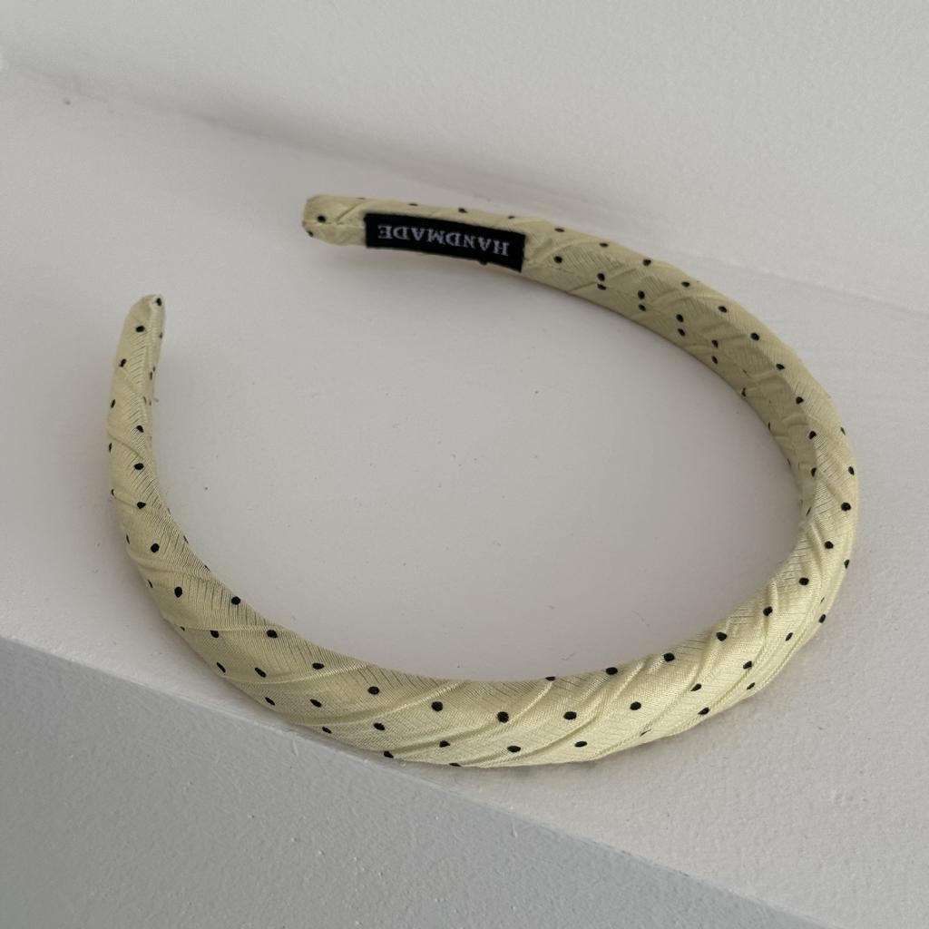 Niche Design Black Polka Dot Retro Headband Women Girls Hair Bands Elegant Hairband for Daily Versatile Korean Hair Accessories