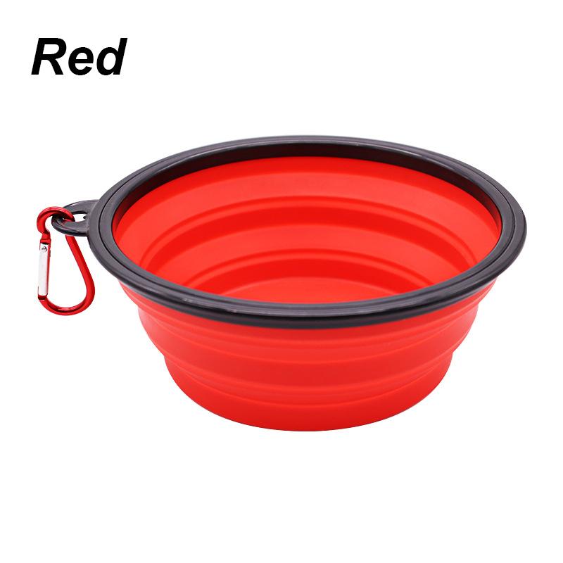 

Outdoor Travel Portable Feeding Bowls Cat Dog Bowl Pet Items Dog Food Bowl Food Water Container Silicone Bowl Collapsible 350ml красный