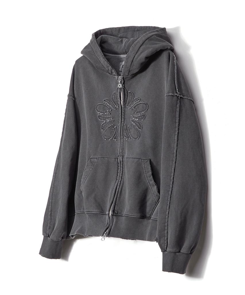 Ulkin [Runway] Mugung Vintage Two-Way Hooded Zip-Up_Charcoal