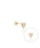 Lloyd Triangle Point Bezel 14K Gold Piercing Lpfp1033G