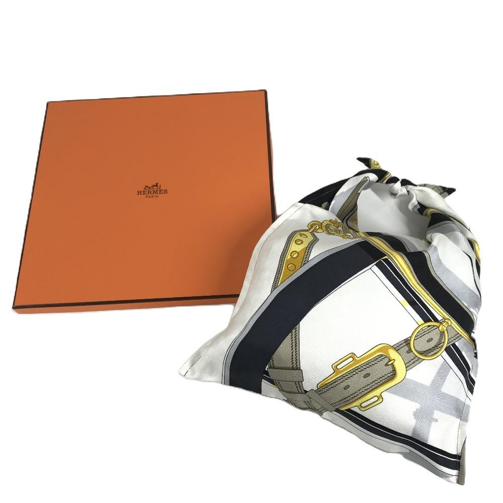 Hermes Petit H Tea Ash Furoshiki PM Pouch Bag Furoshiki Hand Bag