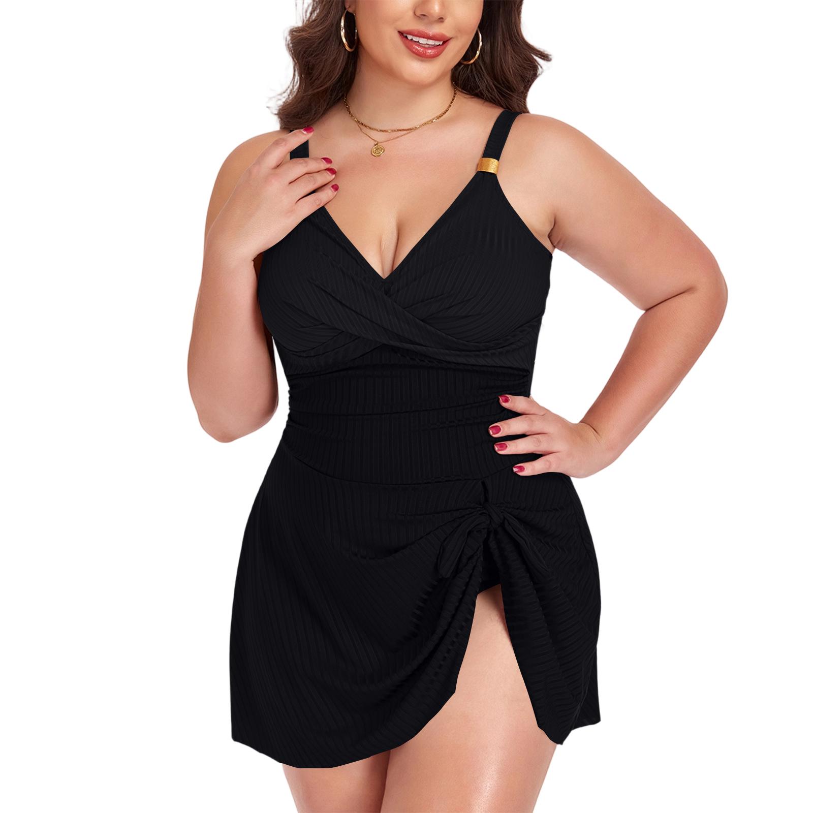 Женский купальник большого размера, купальник-бикини, спортивный купальник L