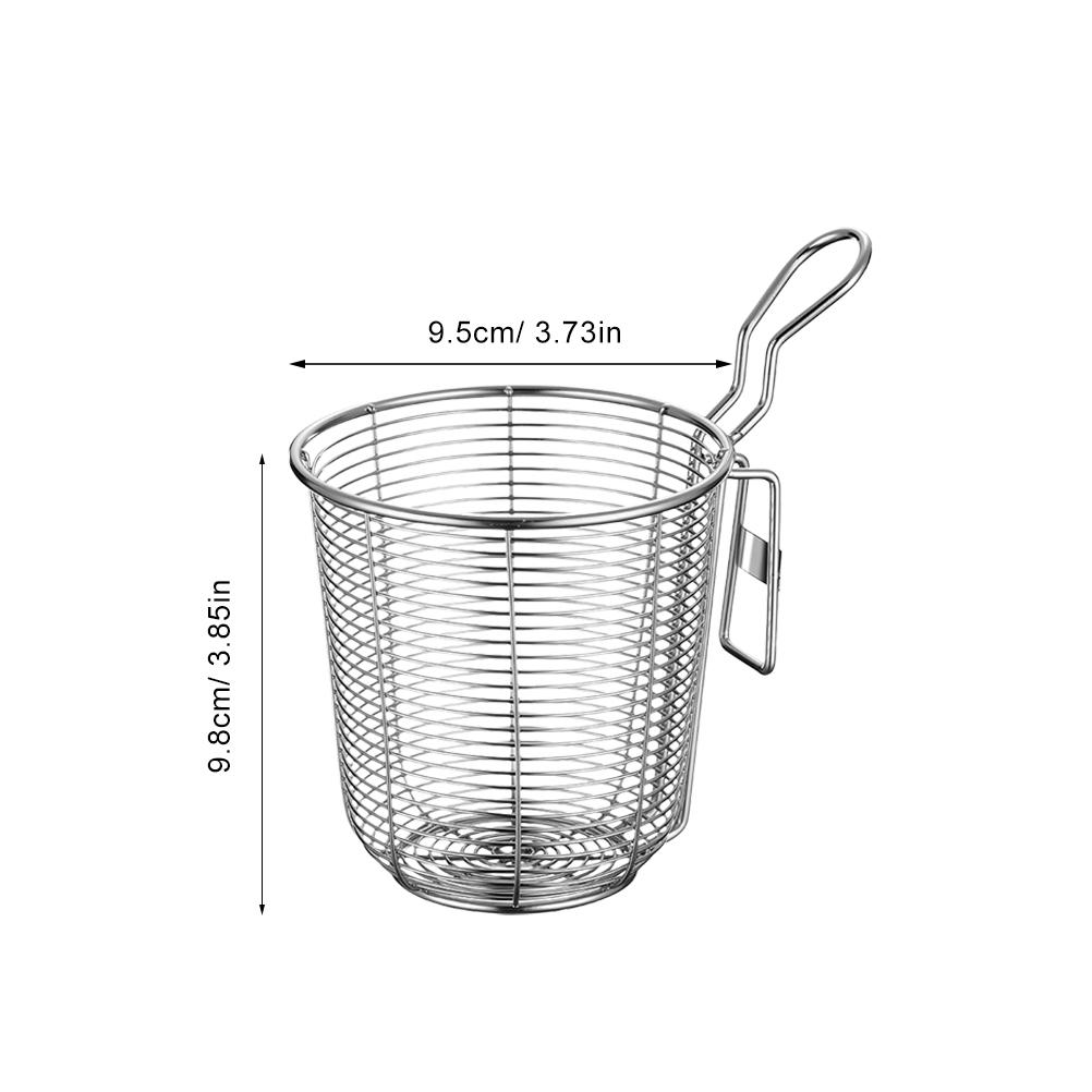 

Kitchen Strainer Basket With Handle Mesh Pasta Noodle Food Spoon Scoop Pot Stainless Steel Skimmer Hot Spider Spaghetti Strainer 14.3X10CM