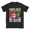 Men Women Graphic Printing Santa 67 Christmas 6 7 Meme Gen Alpha Meme Six Seven  T Shirt Tee 100% Cotton  T-shirts Clothing