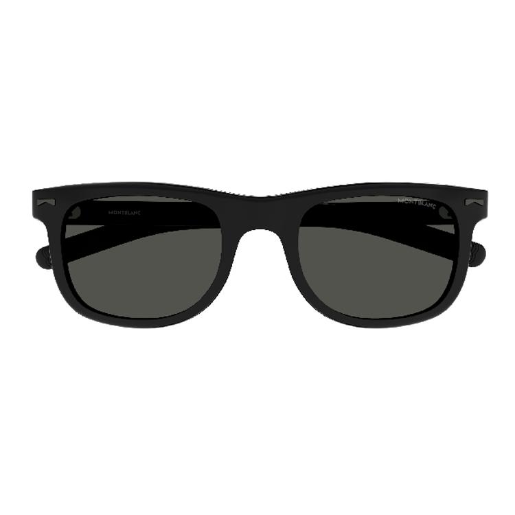 Montblanc Printed Acetate Rectangular Sunglasses Men sunglasses Black MB0260S00653