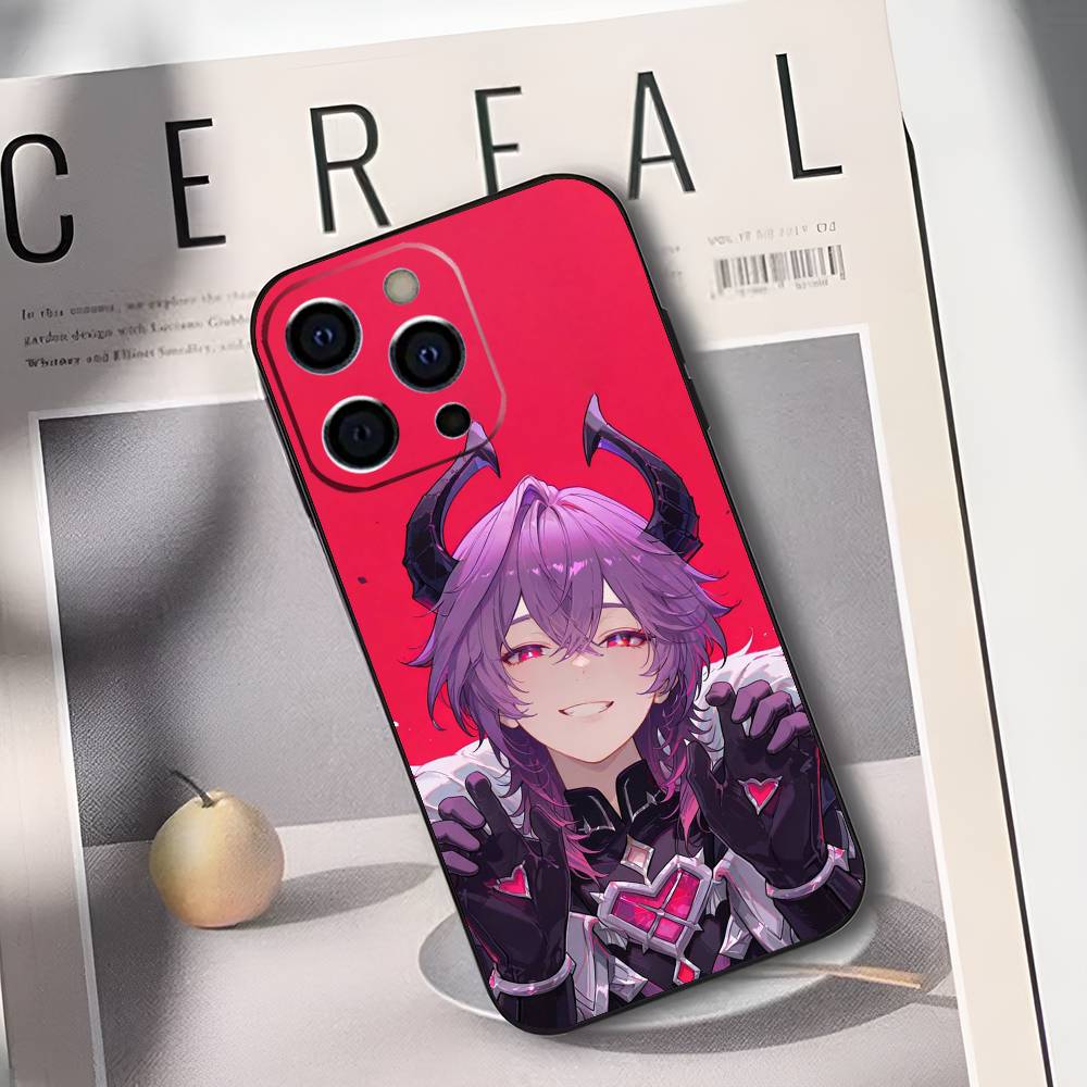D-Durin G-Genshin I-Impact Phone Case For iPhone 17,16,15,14,13,12,11 Plus,Pro Max,XS,Soft Black Cover